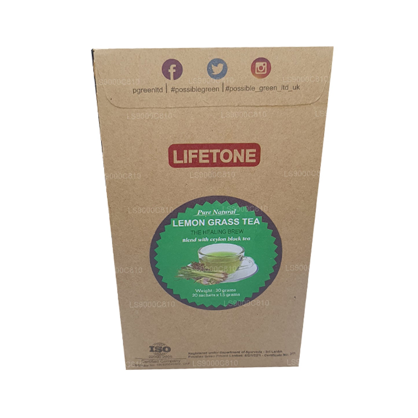 Thé à la citronnelle Lifetone (30 g)