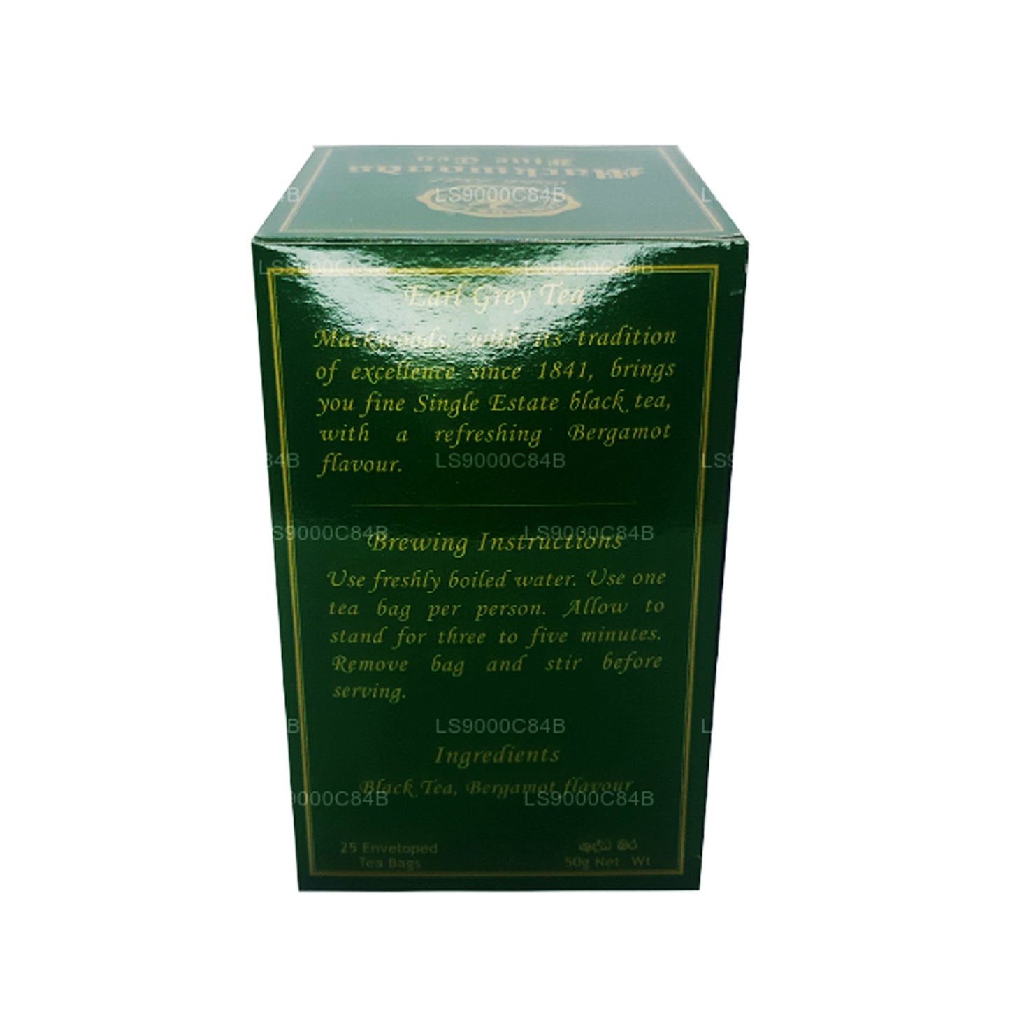 Thé Earl Grey Mackwoods (50g) 25 sachets de thé