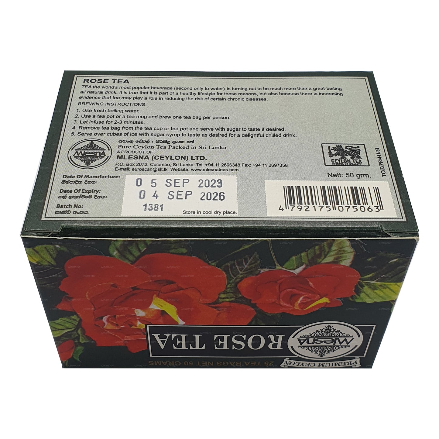 Thé à la rose Mlesna (50 g) 25 sachets