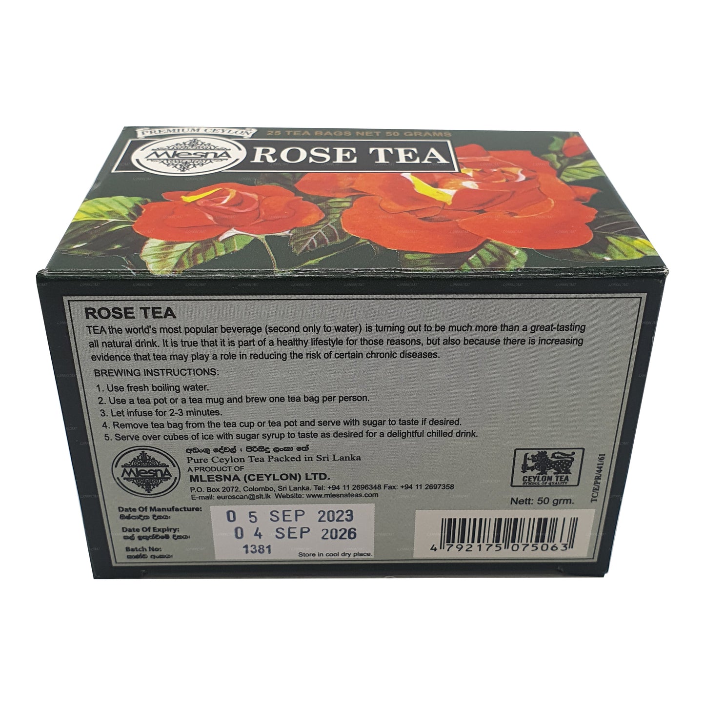 Thé à la rose Mlesna (50 g) 25 sachets