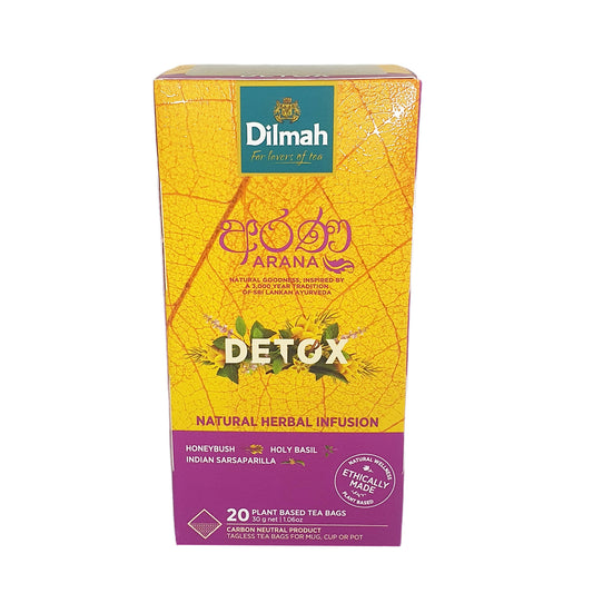 Infusion naturelle à base de plantes Dilmah Arana Detox (20 sachets de thé sans étiquette)