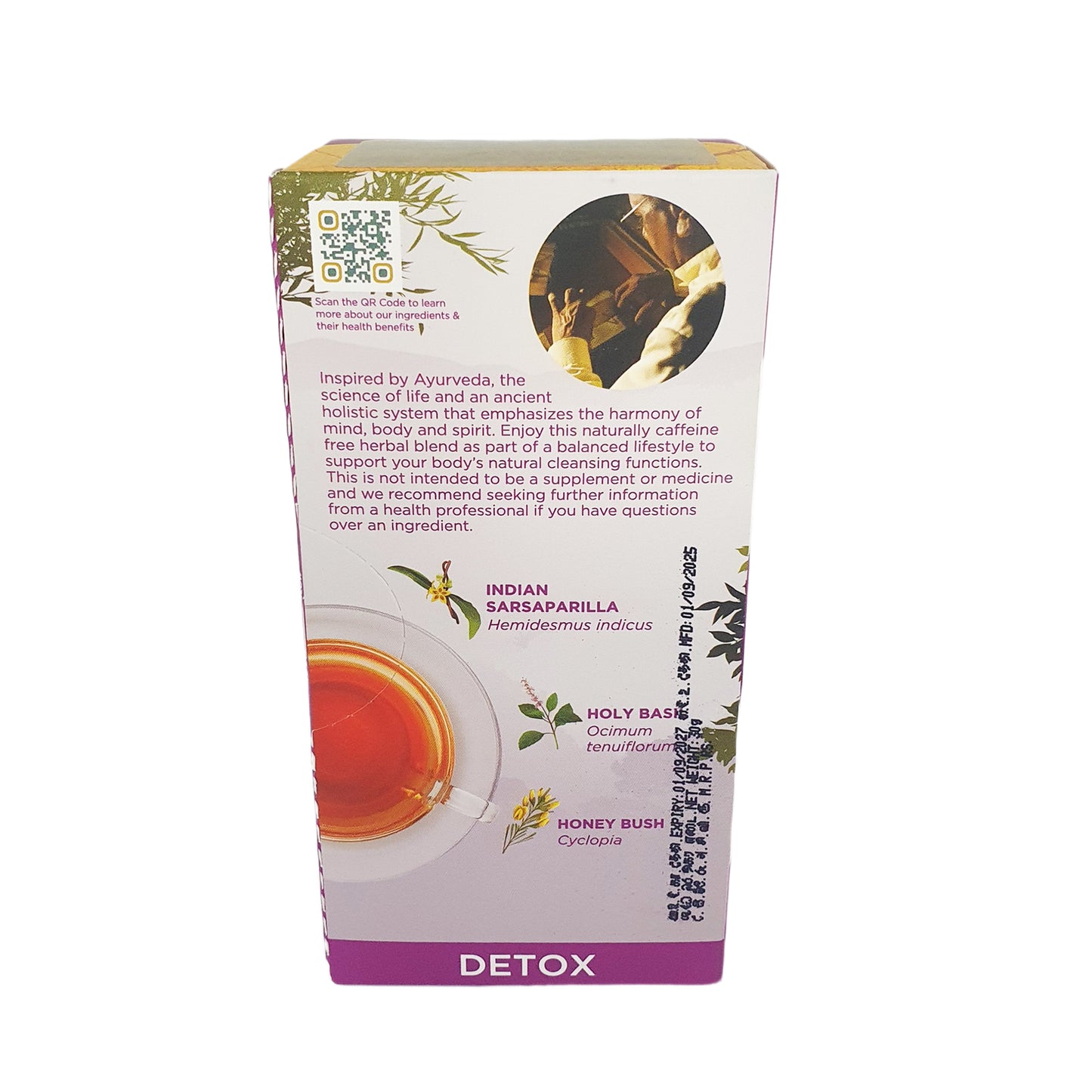 Infusion naturelle à base de plantes Dilmah Arana Detox (20 sachets de thé sans étiquette)