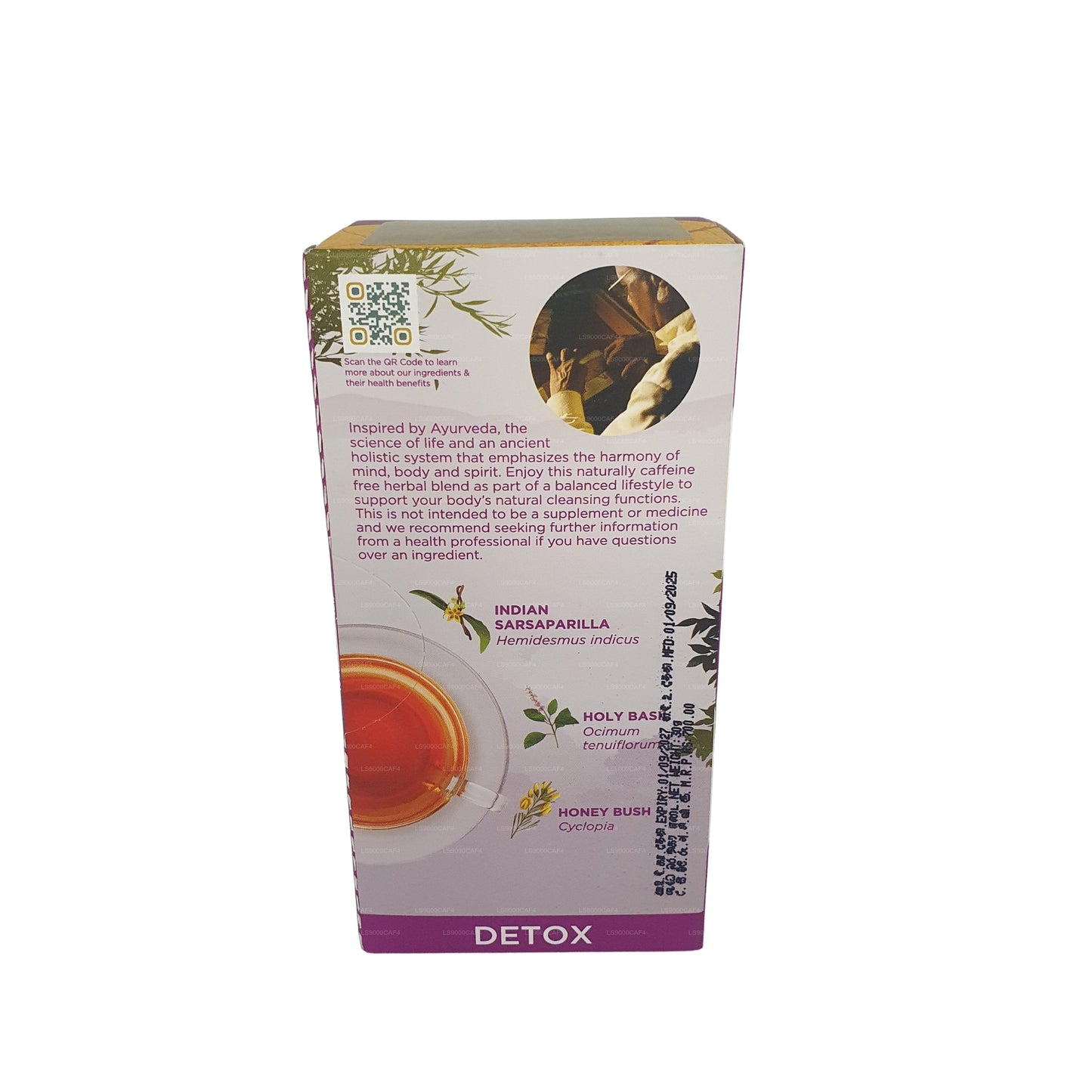 Infusion naturelle à base de plantes Dilmah Arana Detox (20 sachets de thé sans étiquette)