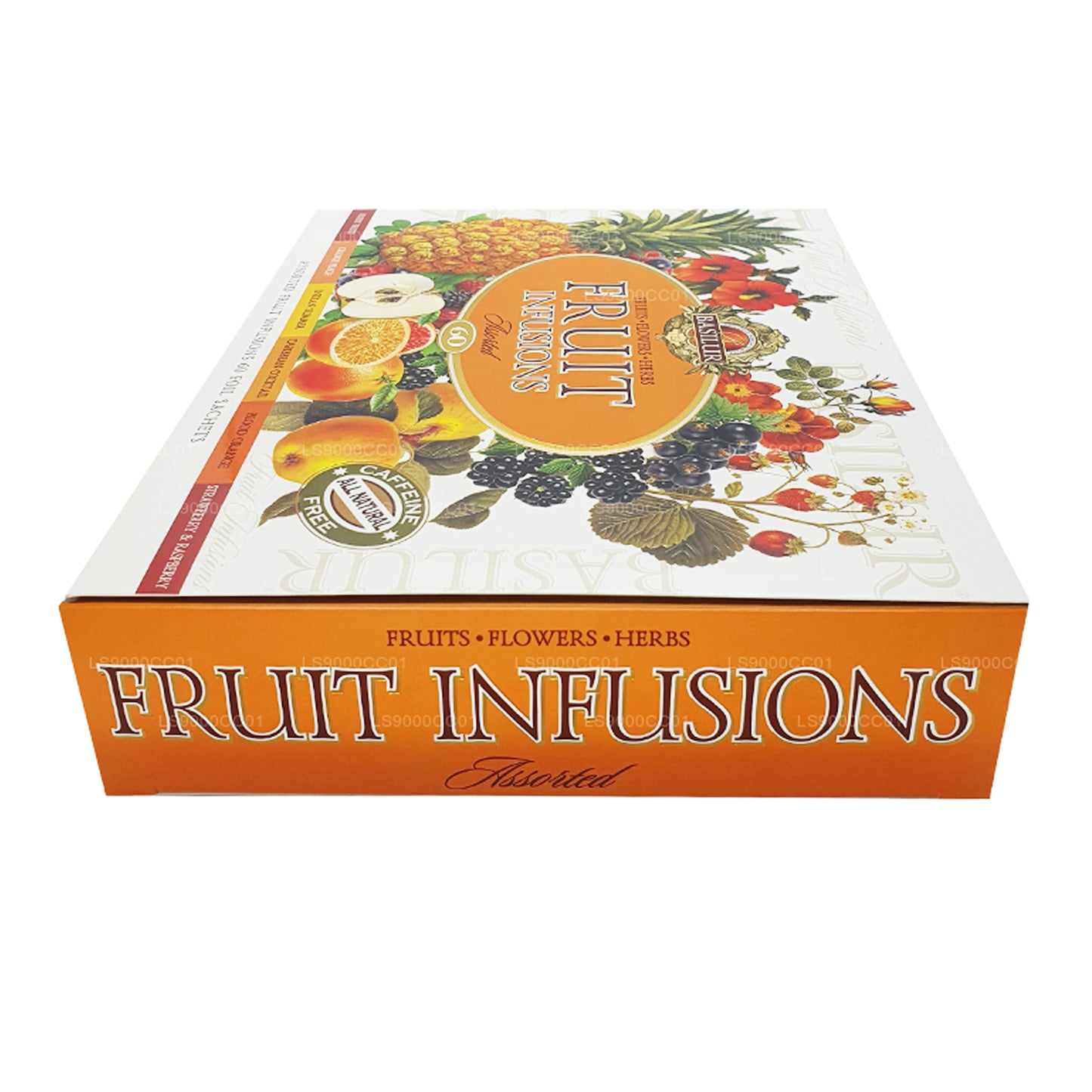 Thé Basilur Ceylan « Infusions de fruits », assortiment de 60 sachets