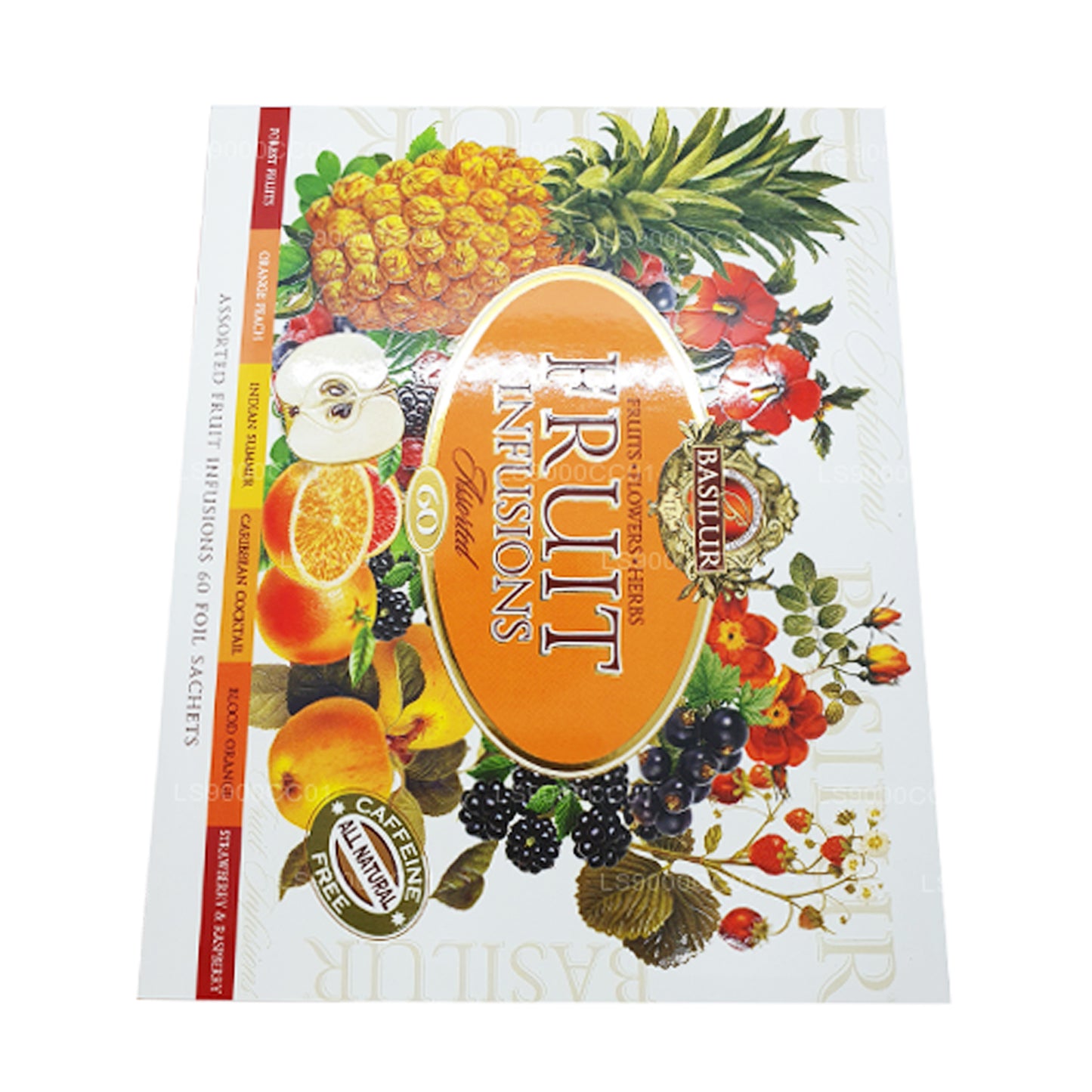 Thé Basilur Ceylan « Infusions de fruits », assortiment de 60 sachets
