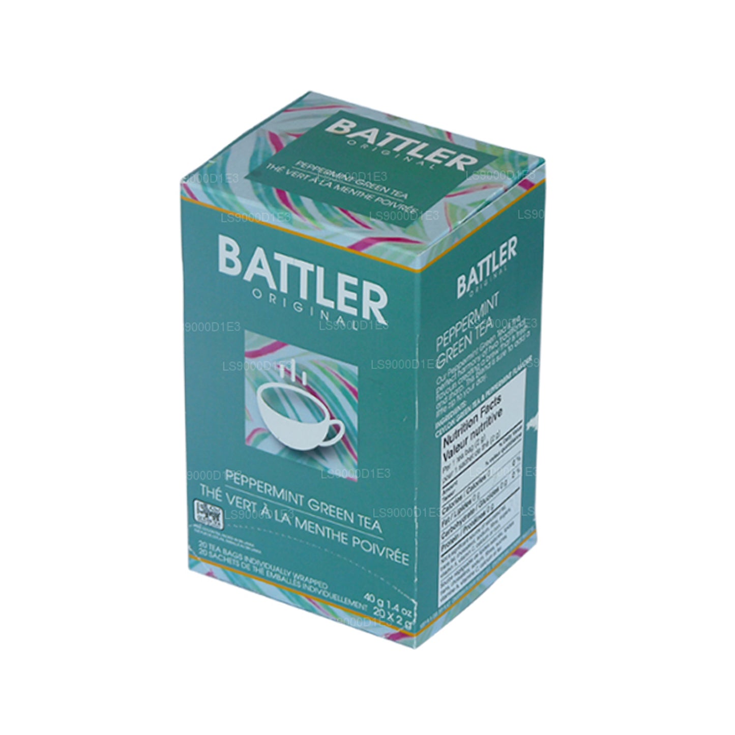 Thé vert à la menthe poivrée Battler Original (40 g) 20 sachets