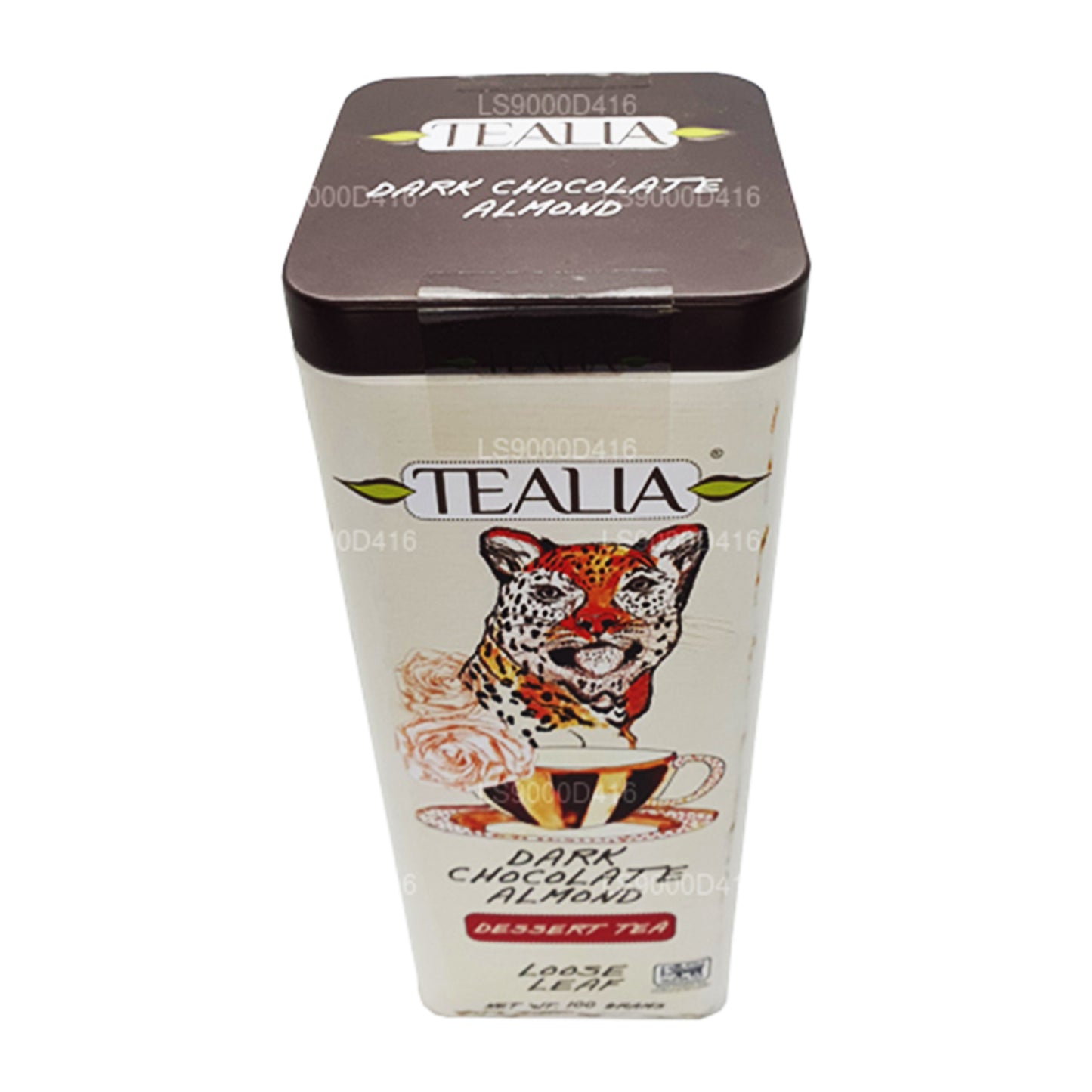 Tealia, chocolat noir, amandes, feuilles en vrac (100 g)