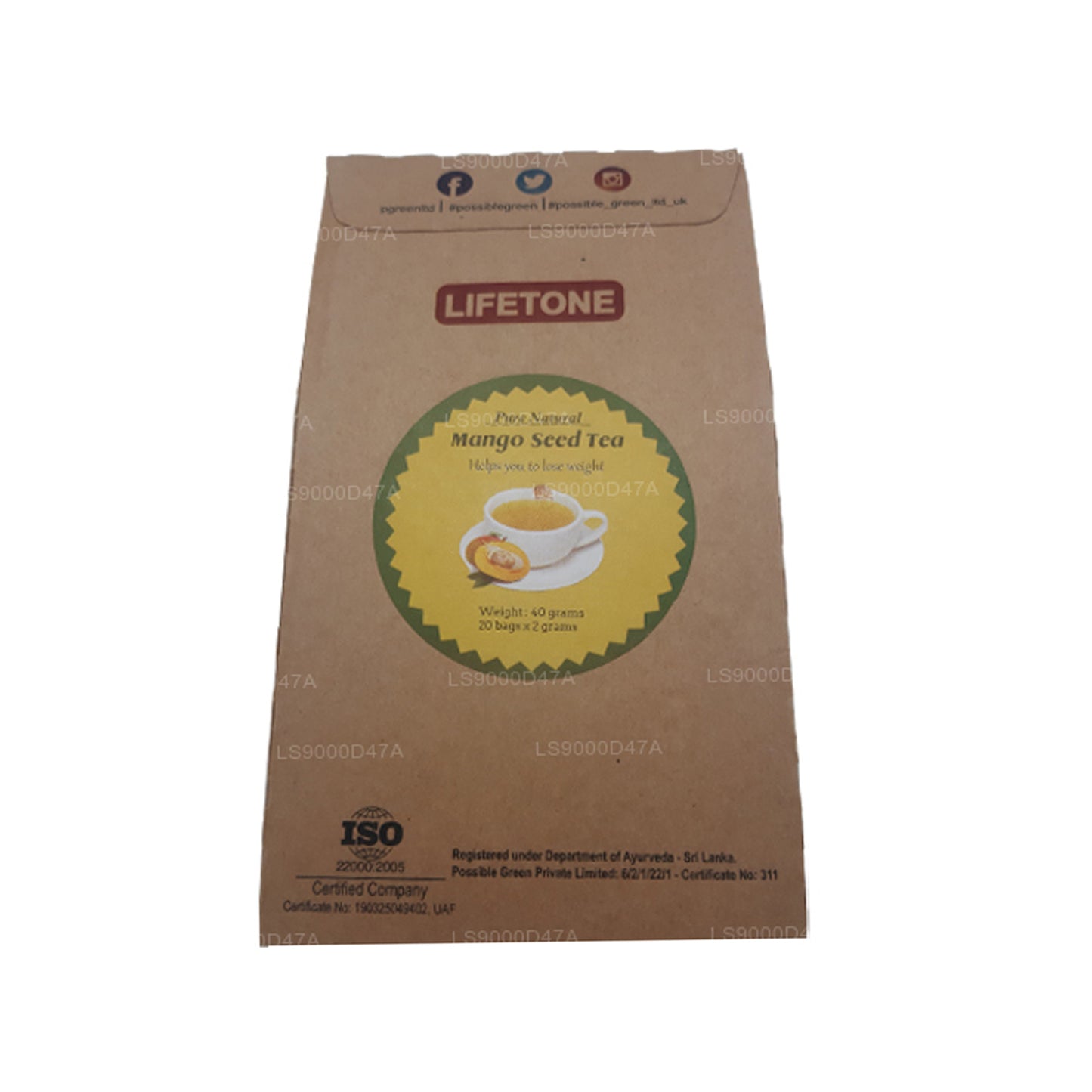 Lifetone Mango Seed Tea (40g)