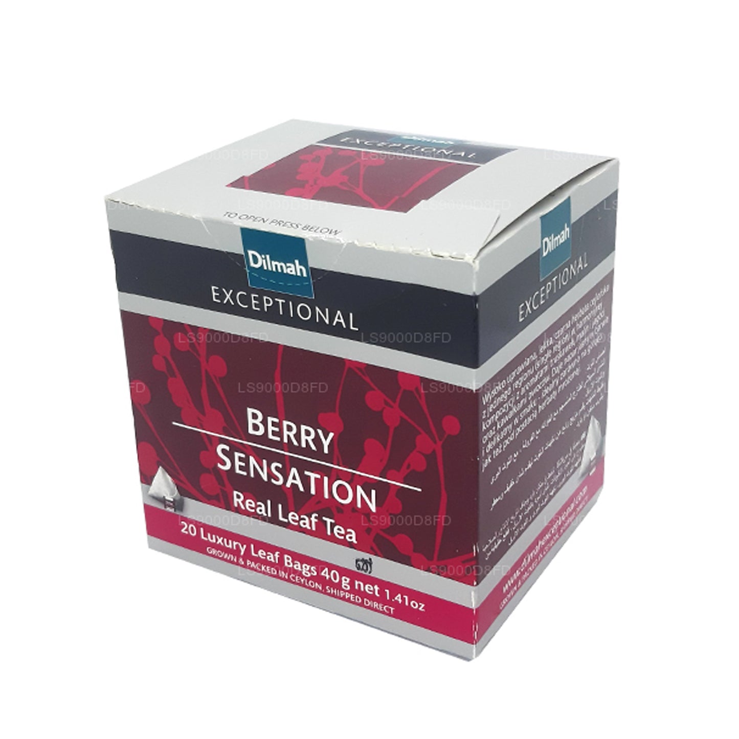 Thé Dilmah Exceptional Berry Sensation Real Leaf (40 g) 20 sachets de thé