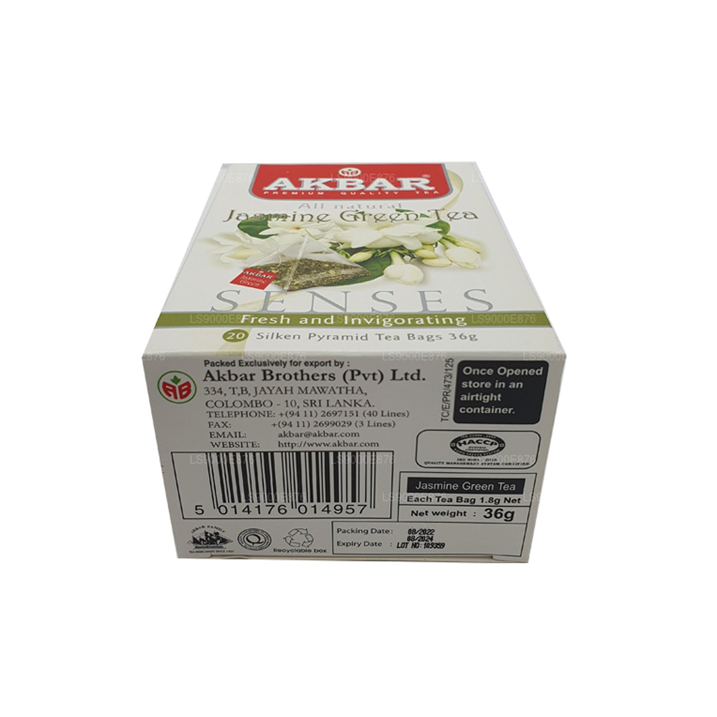 Thé vert Akbar Jasmine (36g) 20 sachets de thé