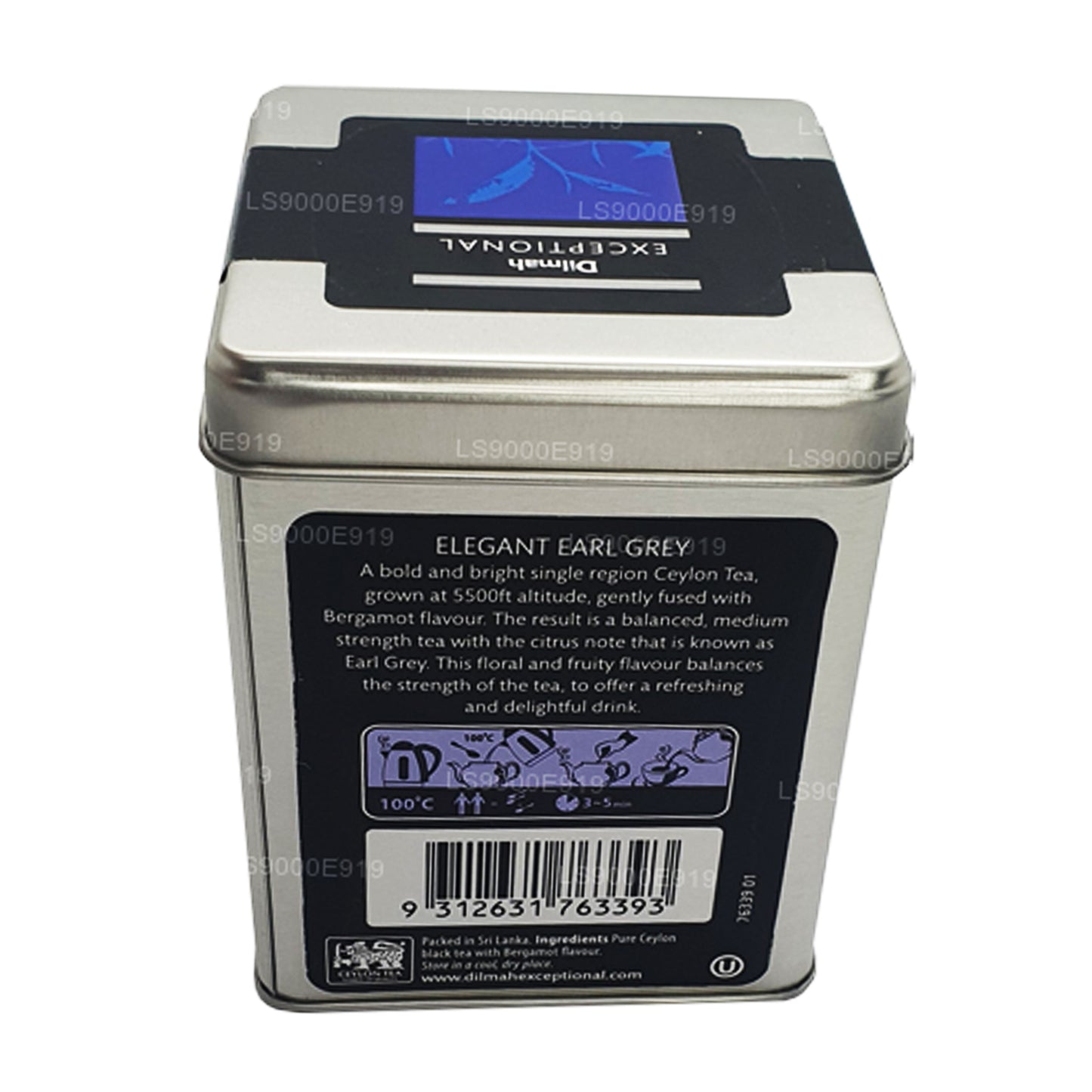 Thé aux vraies feuilles Dilmah Exceptional Elegant Earl Grey (100 g)