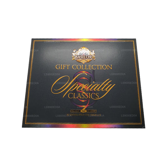 Coffret cadeau Basilur Assorted Specialty Classics (115 g) 60 sachets de thé enveloppés