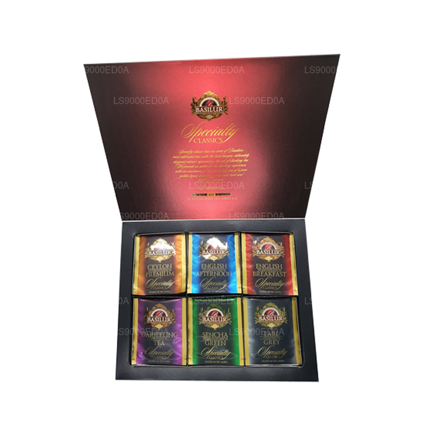 Coffret cadeau Basilur Assorted Specialty Classics (115 g) 60 sachets de thé enveloppés