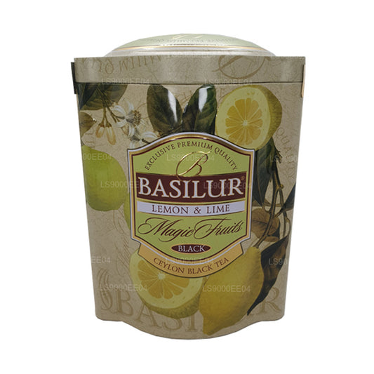 Boîte en étain Basilur Magic Fruits au citron et au citron vert (100 g)