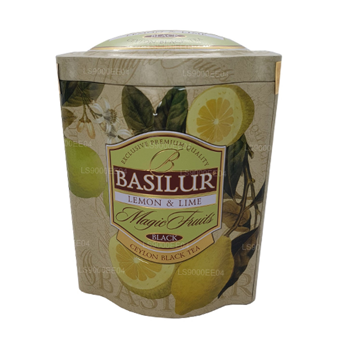Boîte en étain Basilur Magic Fruits au citron et au citron vert (100 g)