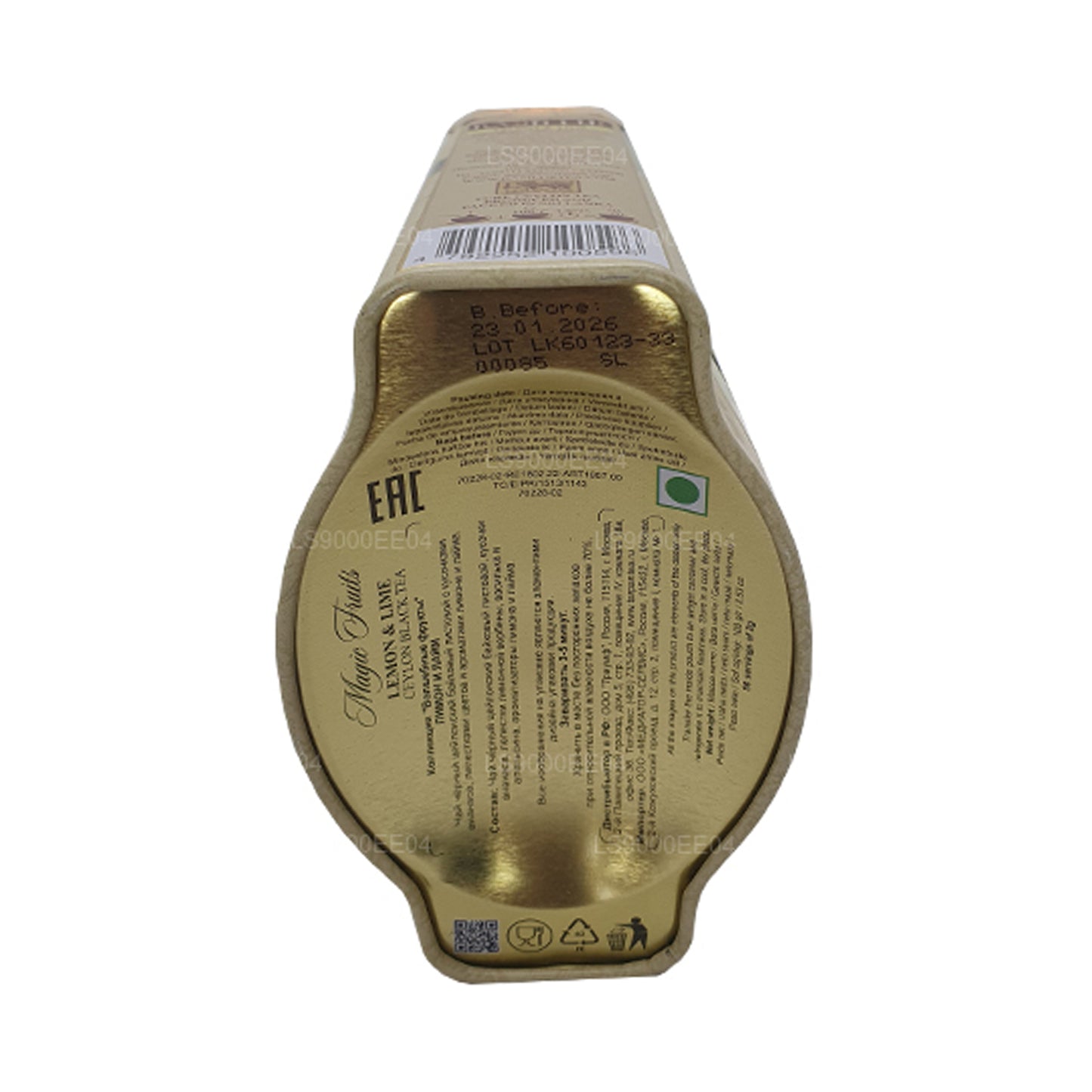 Boîte en étain Basilur Magic Fruits au citron et au citron vert (100 g)