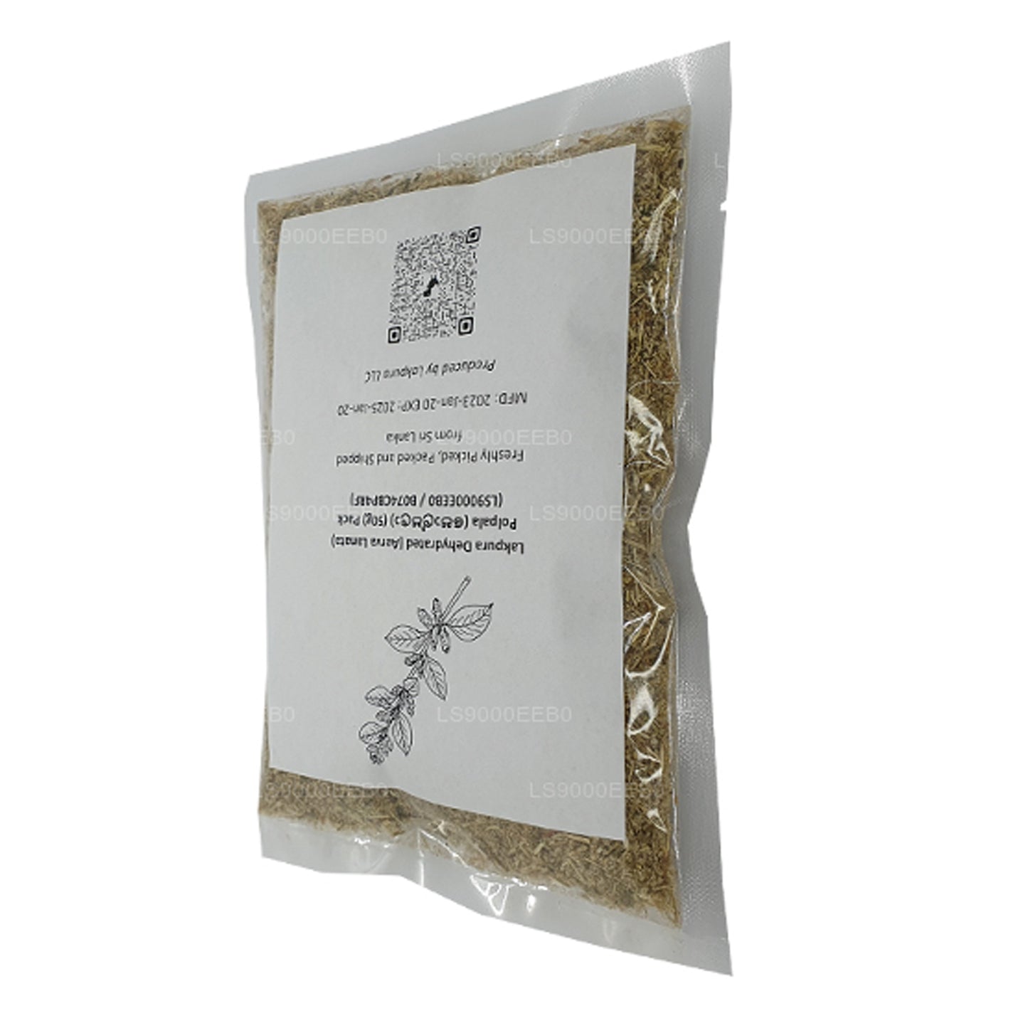Sachet de Polpala (100 g) de Lakpura déshydraté (Aerva Lanata)