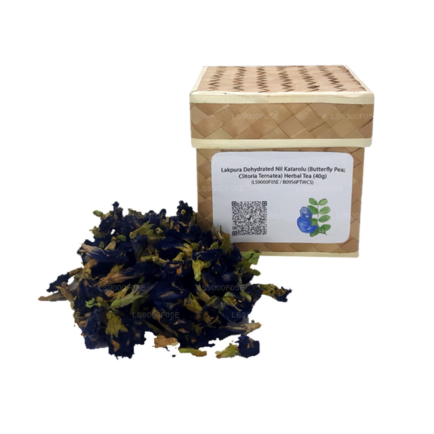 Tisane déshydratée Lakpura Nil Katarolu (pois papillon ; Clitoria Ternatea) (40 g)