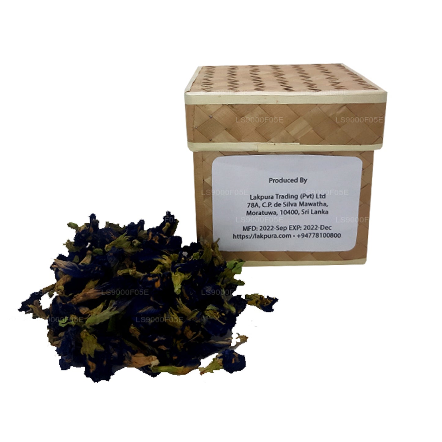 Tisane déshydratée Lakpura Nil Katarolu (pois papillon ; Clitoria Ternatea) (40 g)