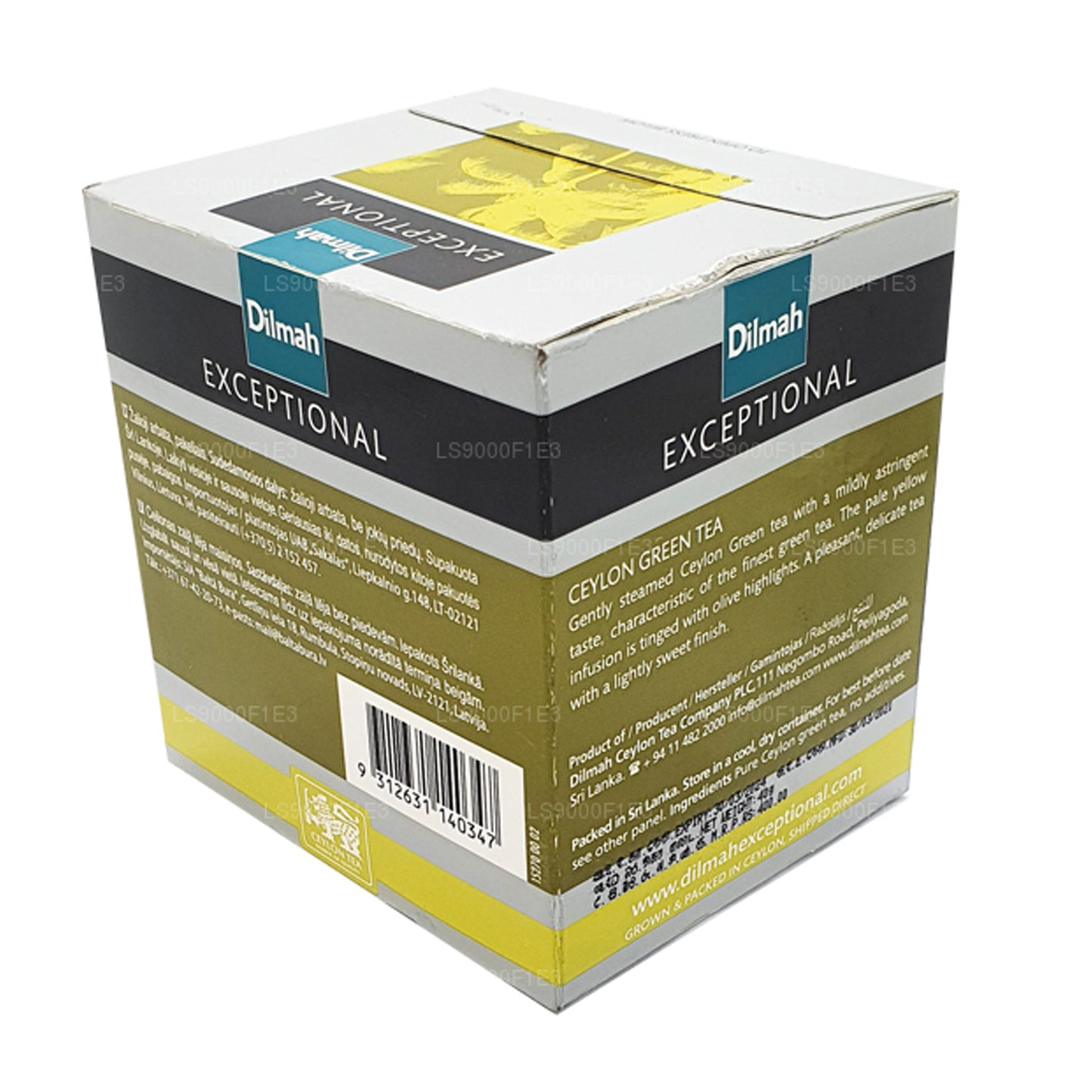 Thé vert de Ceylan Dilmah Exceptional (40 g) 20 sachets de thé