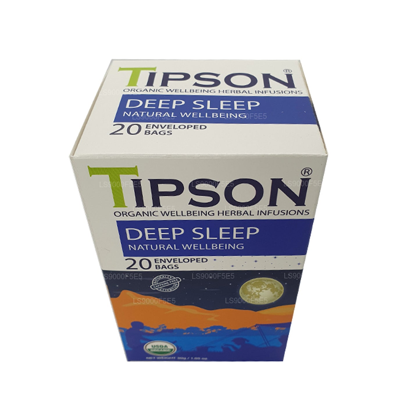 Tipson Organic Deep Sleep Natural Wellbeing (30 g) 20 sachets de thé enveloppés