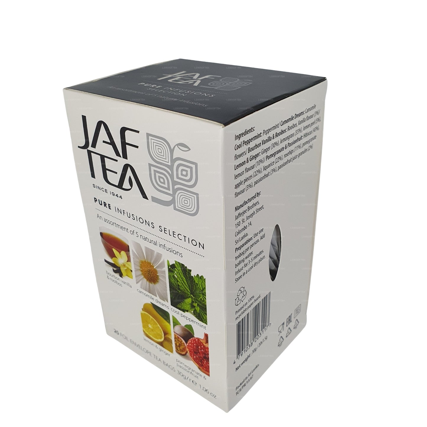 Jaf Tea Pure Infusions selection Foil Envelop Tea Bags (30g)
