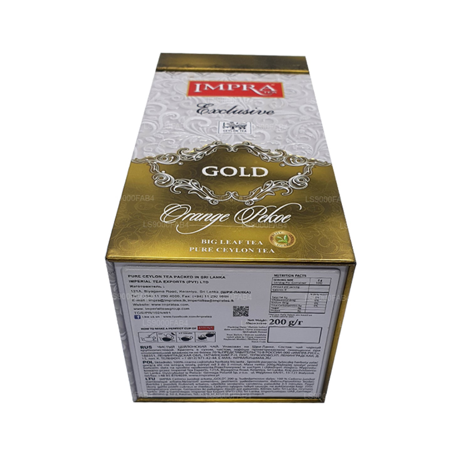 Boîte en métal Impra Gold Big Leaf (200 g)