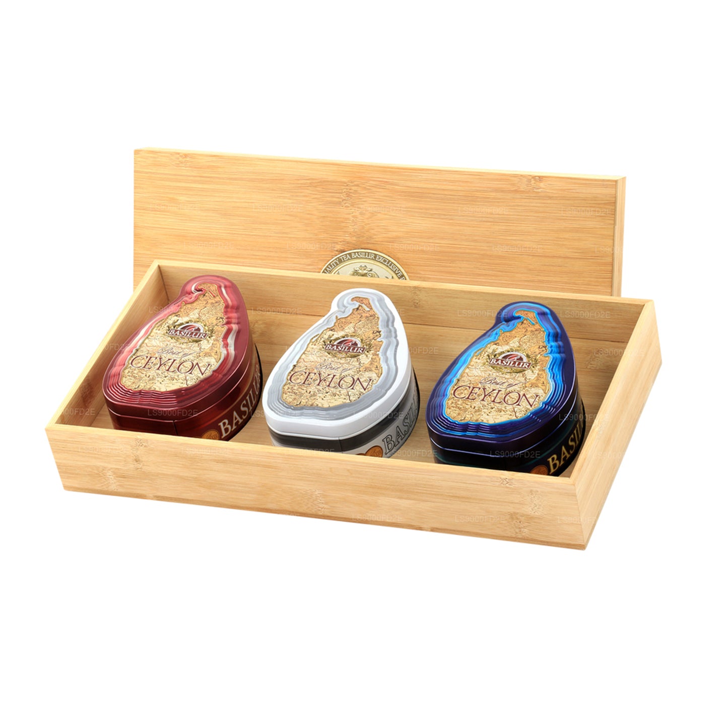 Mini boîtes à cartes 3 en 1 Basilur « Le meilleur de Ceylan » (150 g)