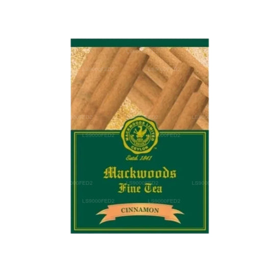 Mackwoods Cinnamon Flavoured,Single Estate Black Tea 25 Enveloped Tea Bags (50g)