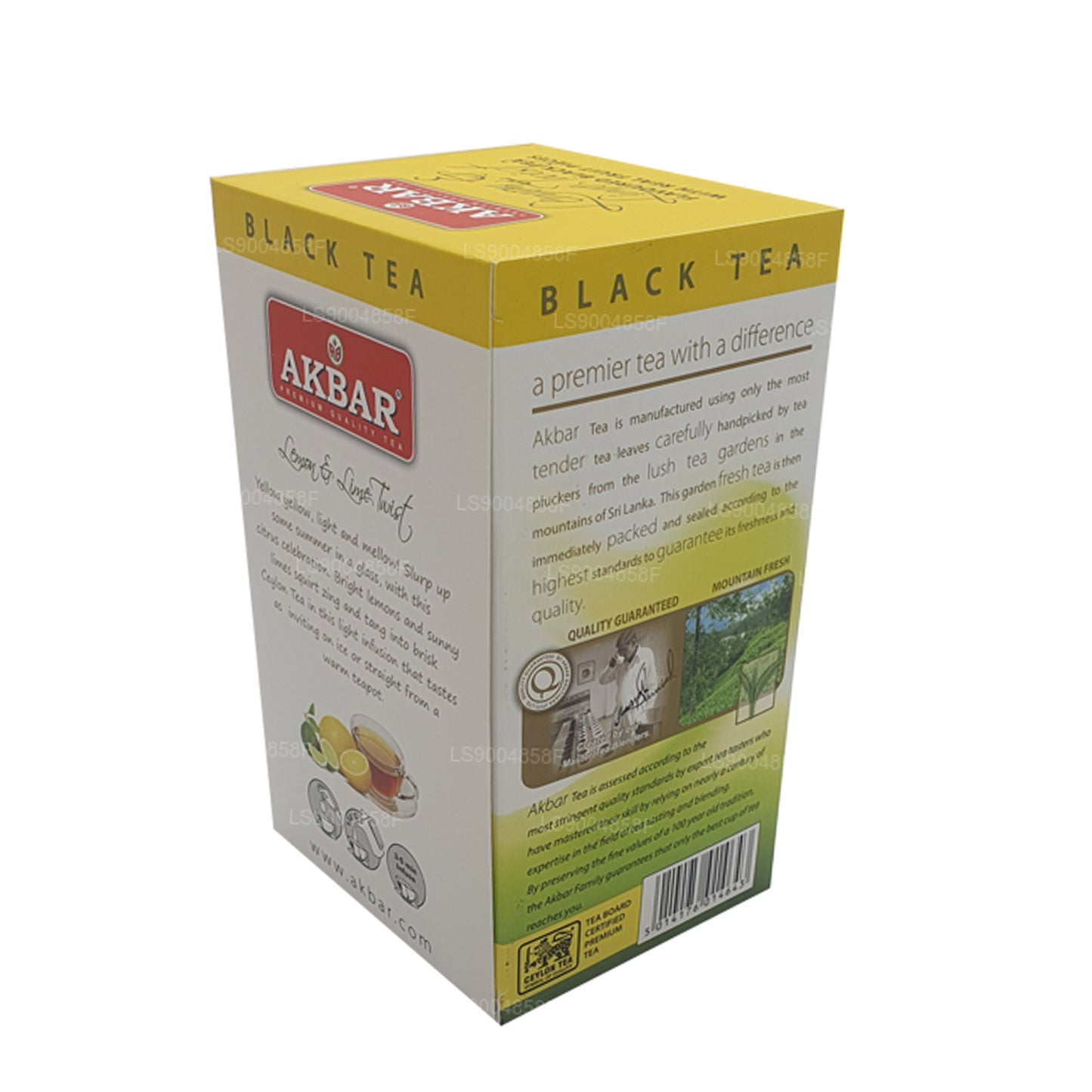 Thé torsadé au citron et au citron vert Akbar (40g) 20 sachets de thé