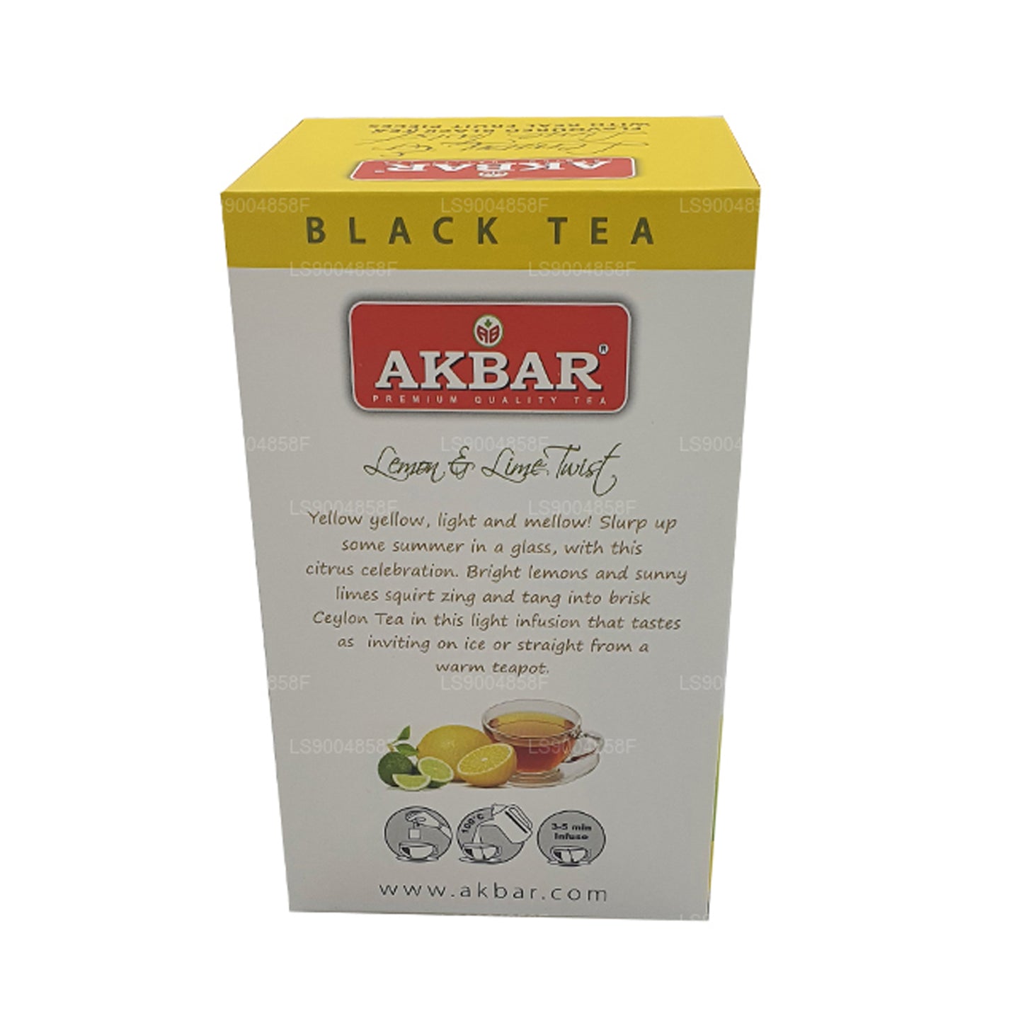 Thé torsadé au citron et au citron vert Akbar (40g) 20 sachets de thé