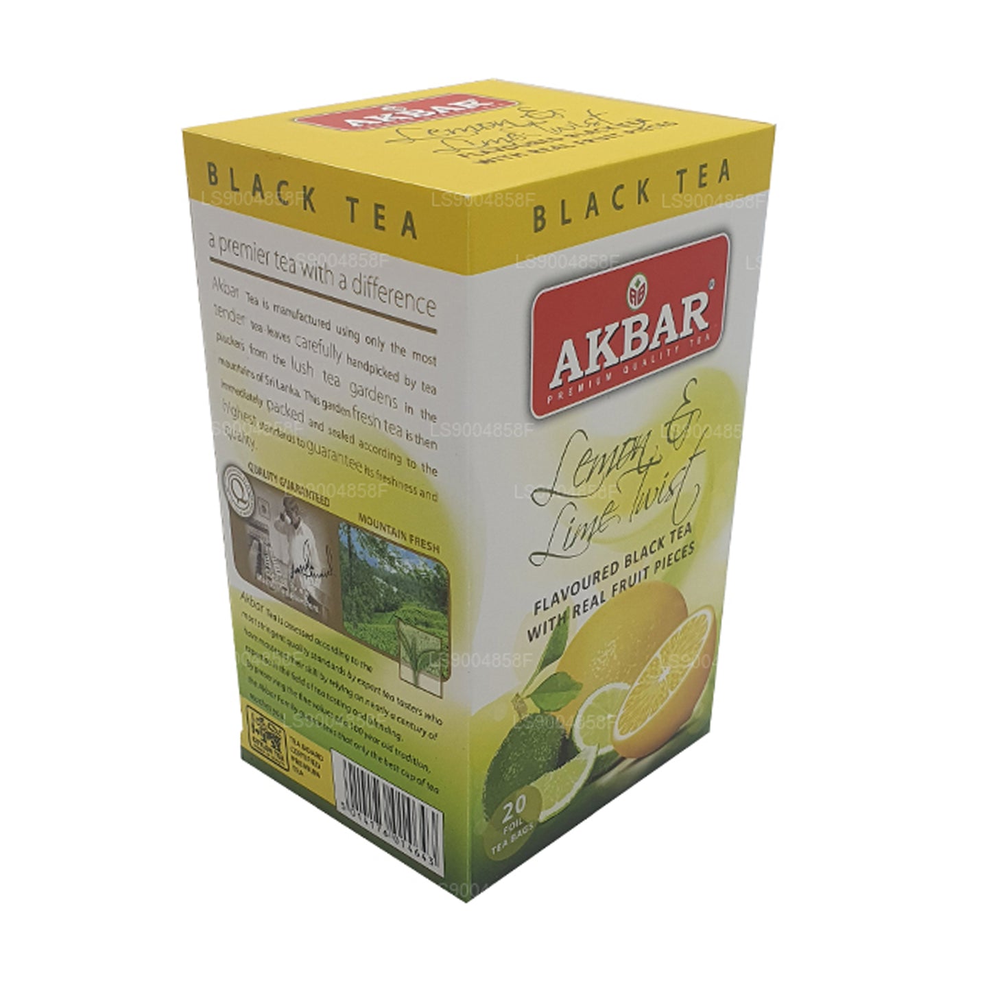 Thé torsadé au citron et au citron vert Akbar (40g) 20 sachets de thé
