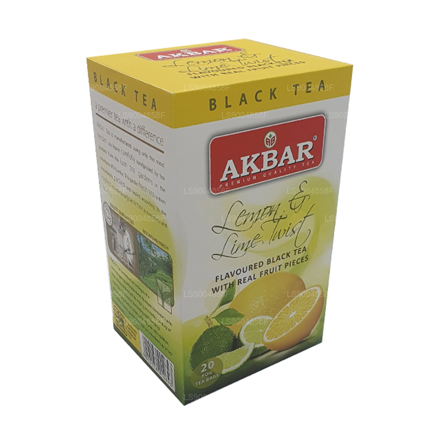 Thé torsadé au citron et au citron vert Akbar (40g) 20 sachets de thé