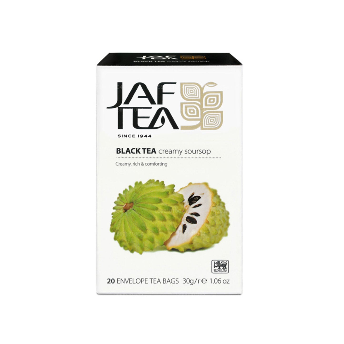 Corossol crémeux au thé noir Jaf Tea Pure Fruits Collection (30 g) 20 sachets de thé