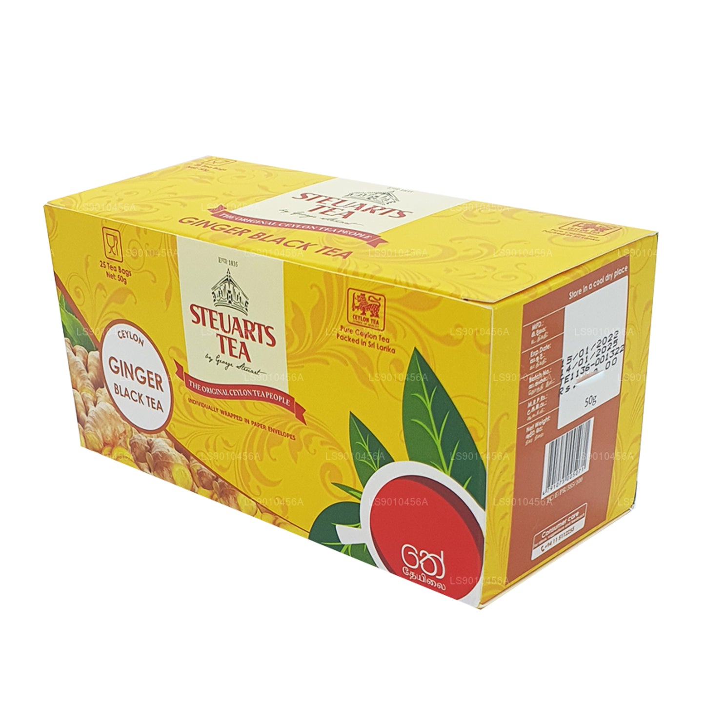 Thé noir au gingembre George Steuart (50g) 25 sachets de thé