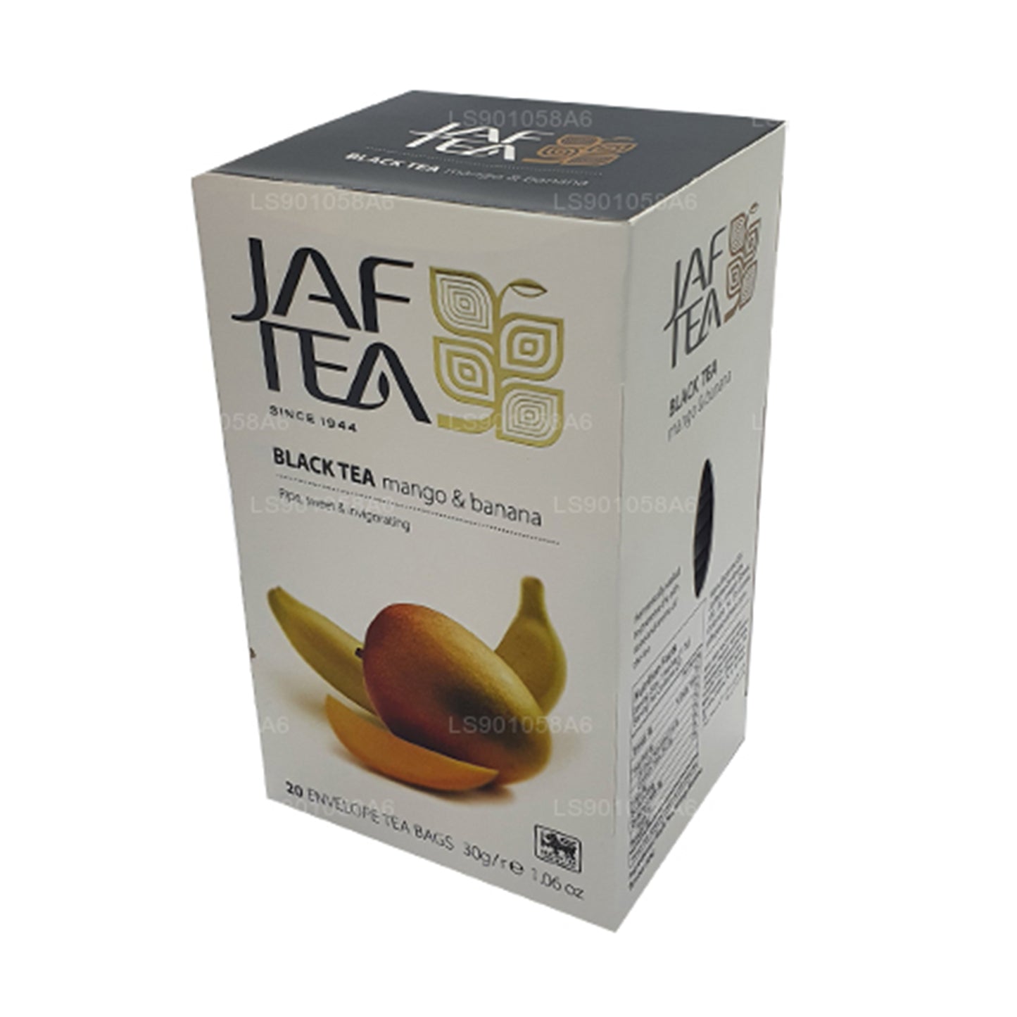 Jaf Tea Pure Fruits Collection Thé noir mangue banane (30 g) 20 sachets de thé