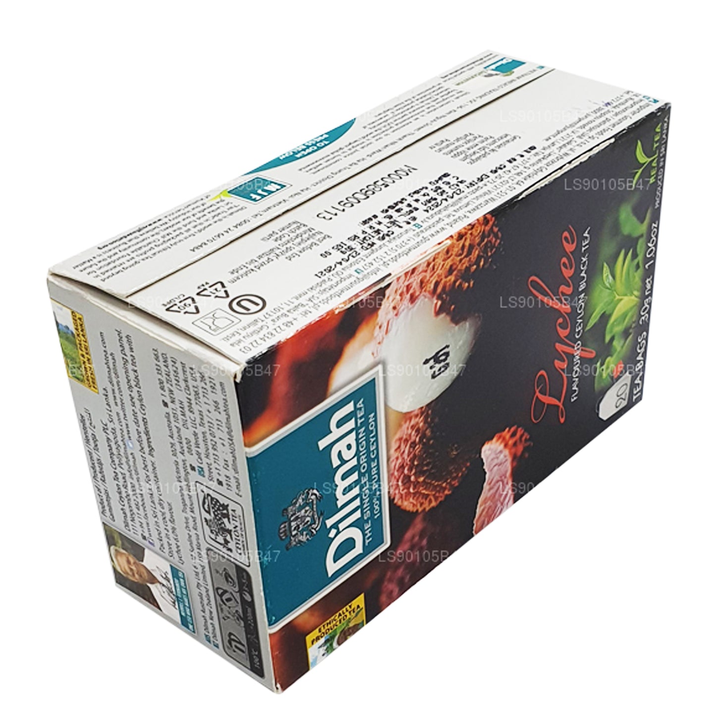 Thé noir aromatisé au litchi Dilmah (30g)