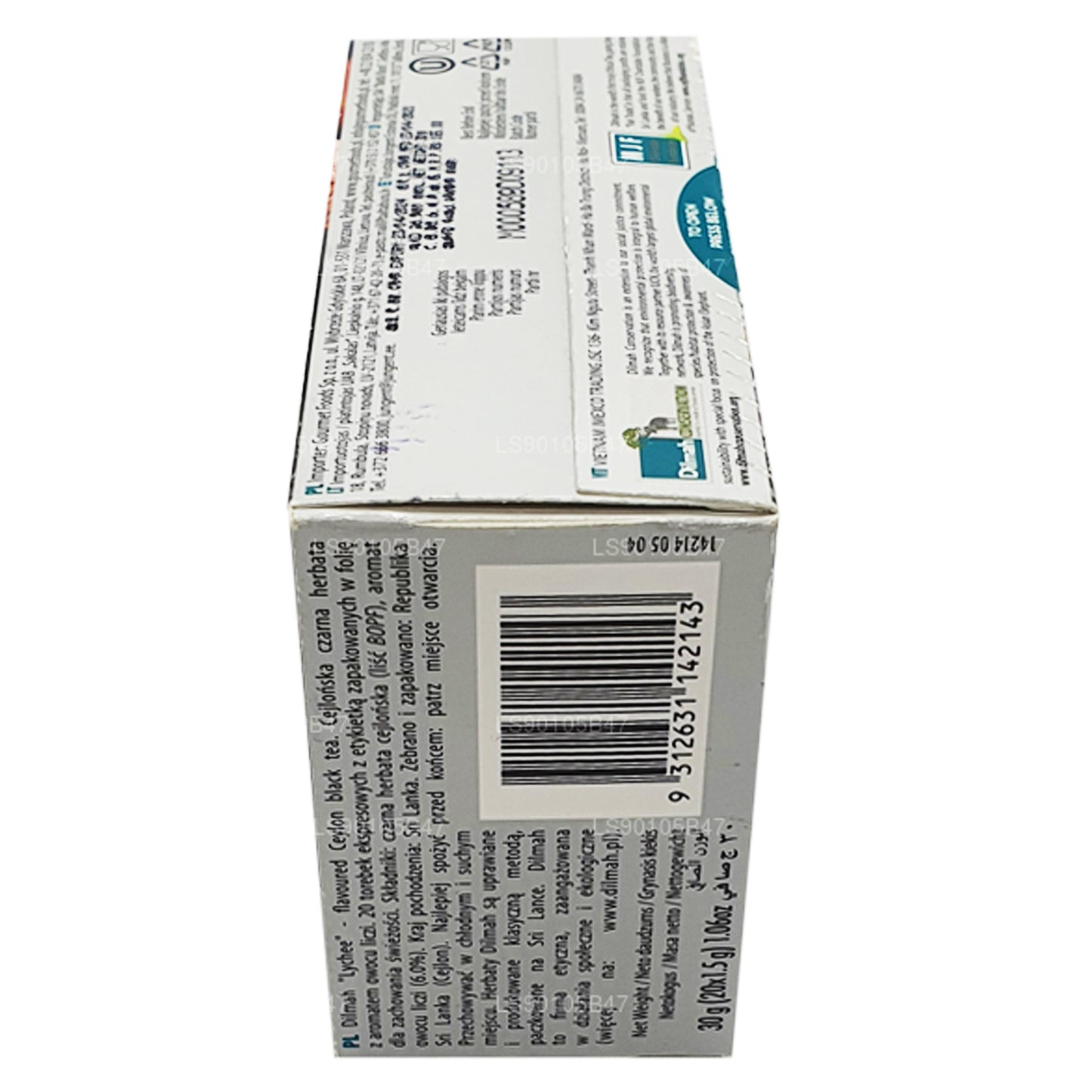 Thé noir aromatisé au litchi Dilmah (30g)