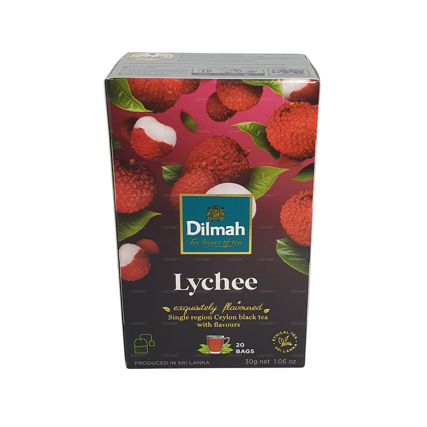 Thé noir aromatisé au litchi Dilmah (30g)
