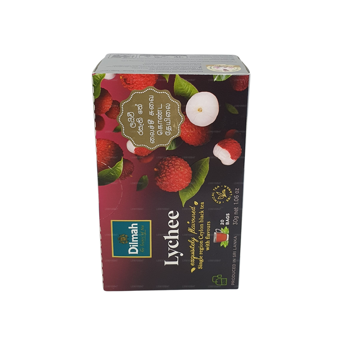 Thé noir aromatisé au litchi Dilmah (30g)