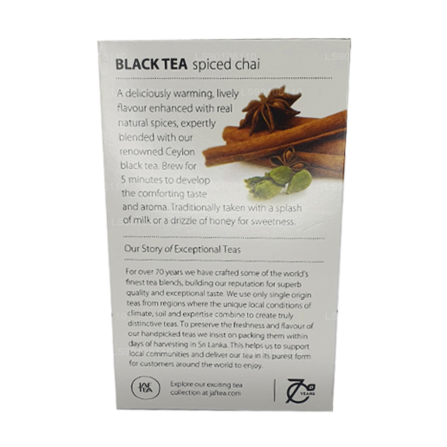 Thé noir épicé Jaf Tea Pure Spice Collection (40 g) 20 sachets de thé