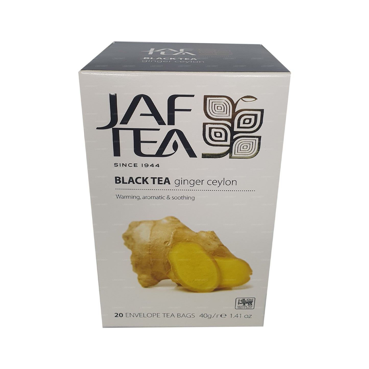 Jaf Tea Pure Spice Collection Thé noir au gingembre de Ceylan (40 g) 20 sachets de thé