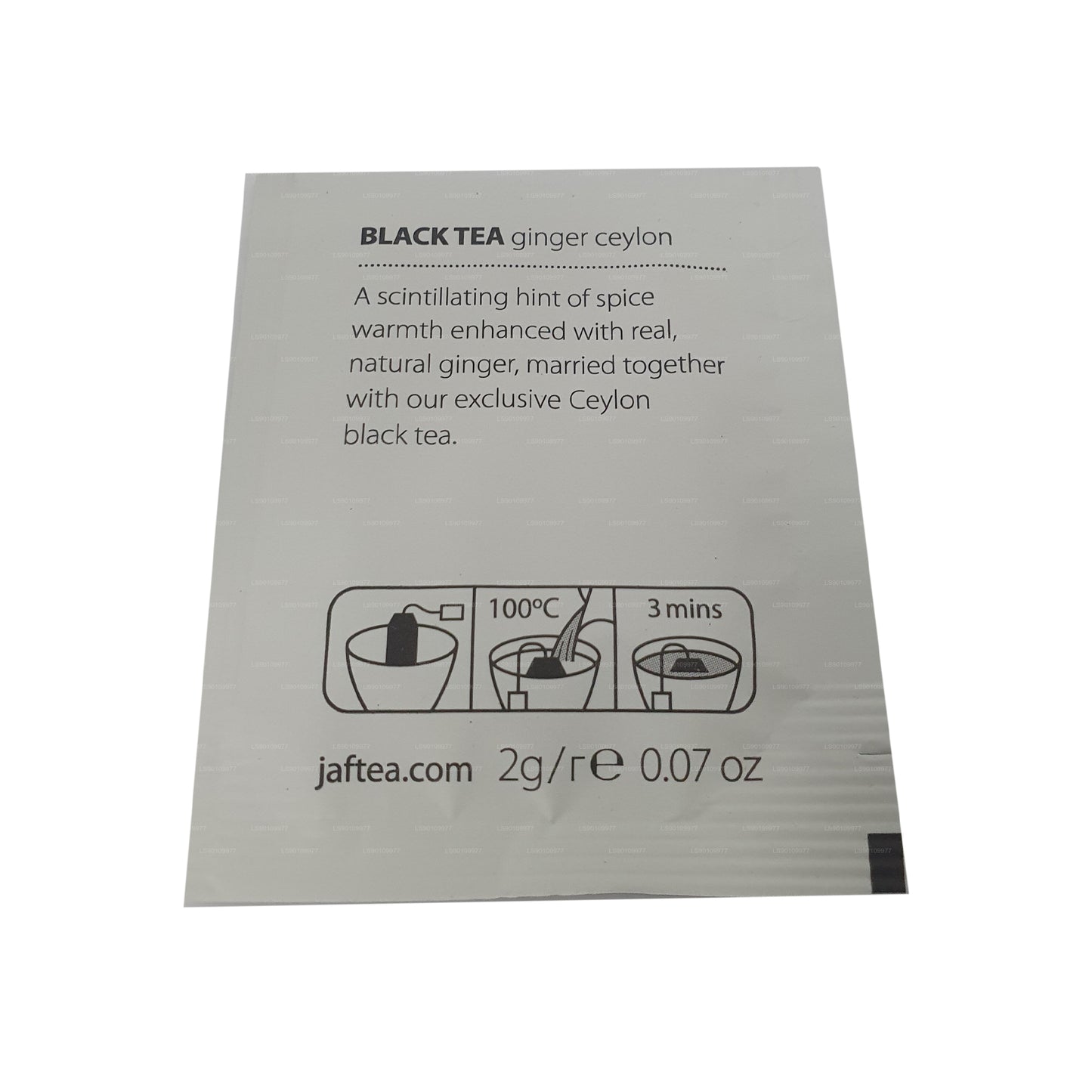 Jaf Tea Pure Spice Collection Thé noir au gingembre de Ceylan (40 g) 20 sachets de thé