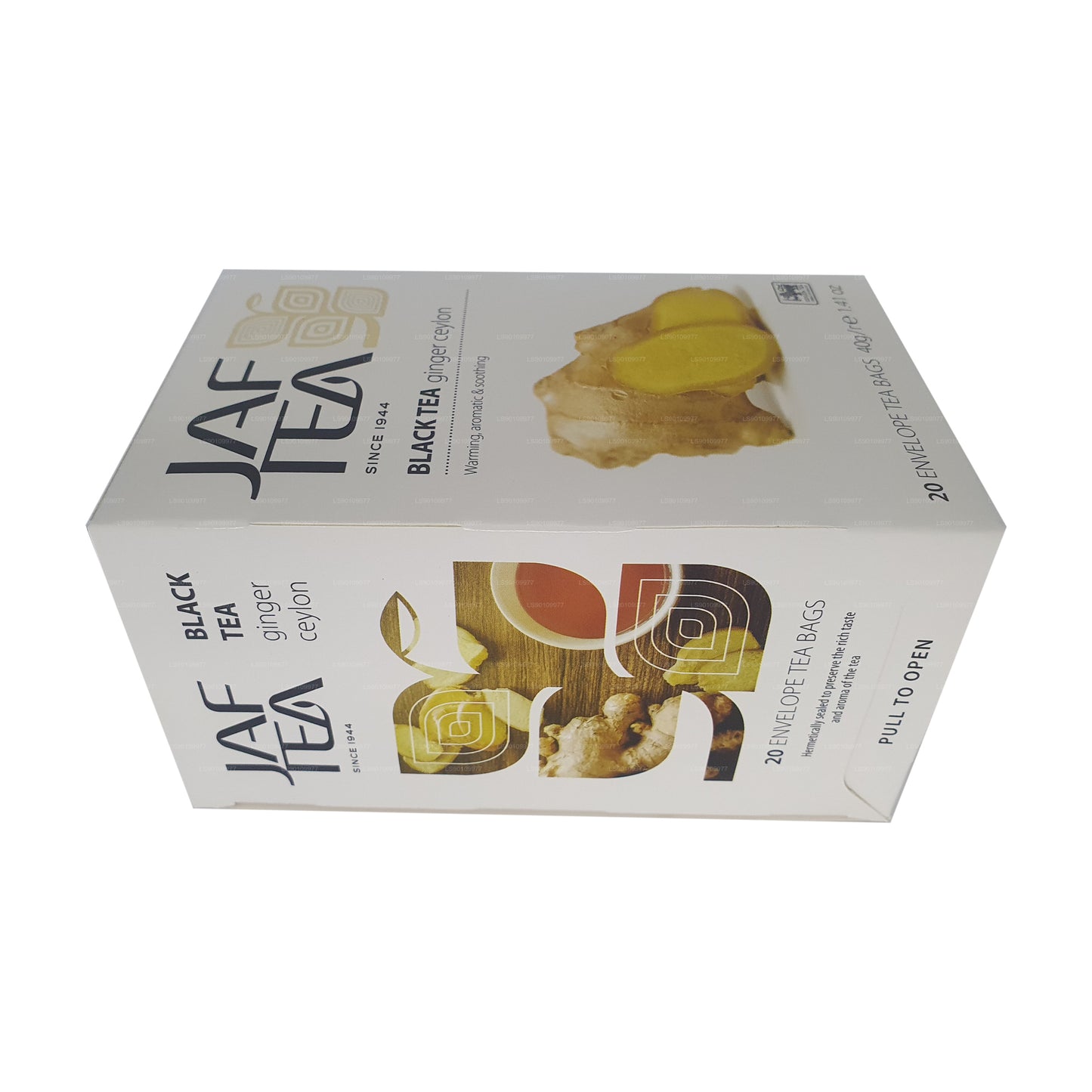 Jaf Tea Pure Spice Collection Thé noir au gingembre de Ceylan (40 g) 20 sachets de thé