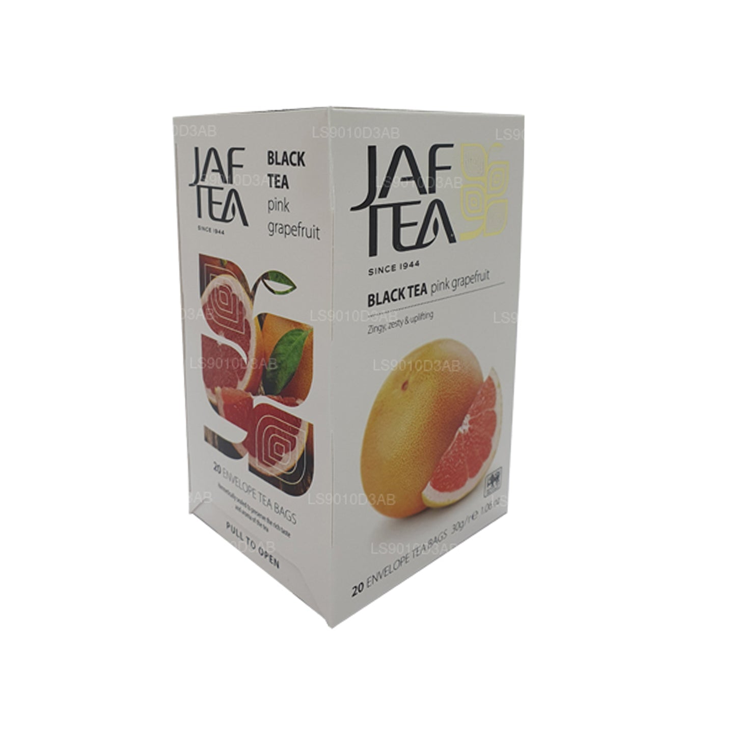 Sachets de thé en papillote de pamplemousse rose de la collection Jaf Tea Pure Fruits Collection (30 g)