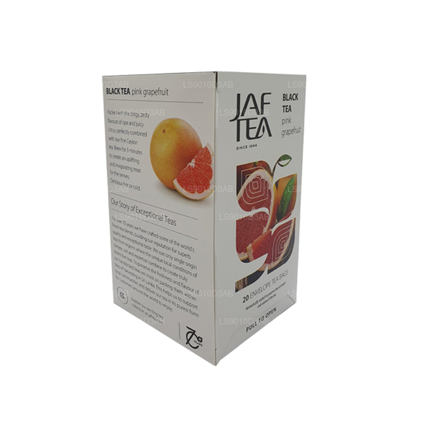 Sachets de thé en papillote de pamplemousse rose de la collection Jaf Tea Pure Fruits Collection (30 g)