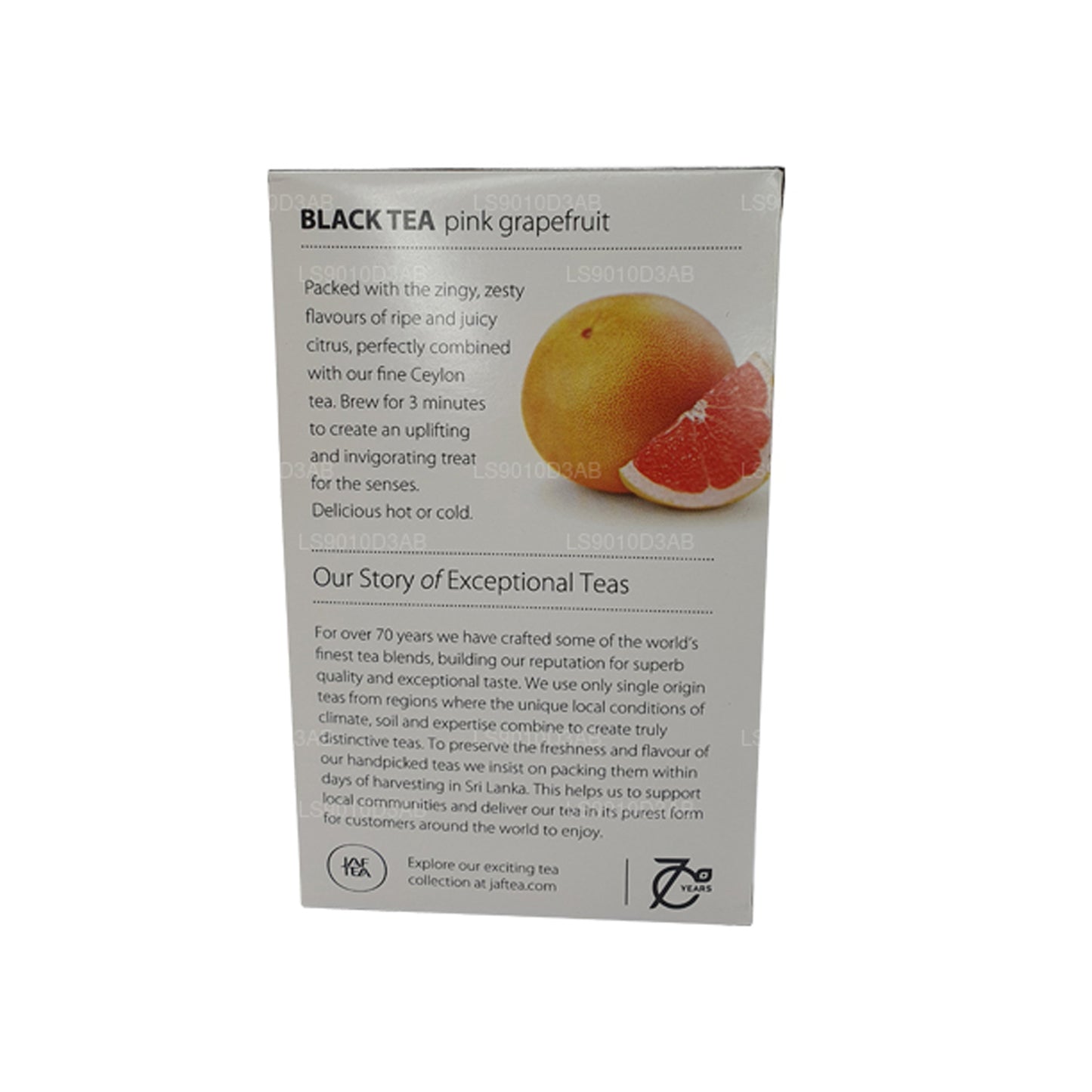 Sachets de thé en papillote de pamplemousse rose de la collection Jaf Tea Pure Fruits Collection (30 g)