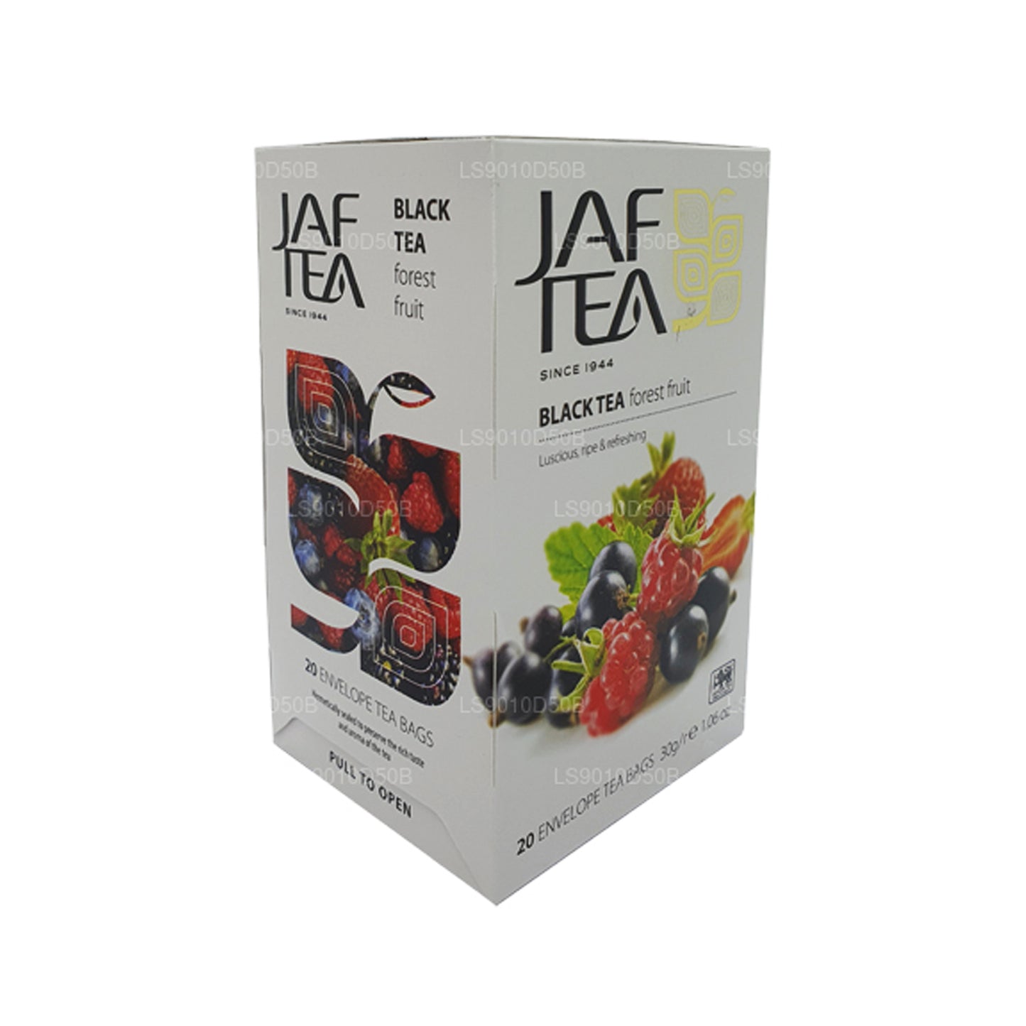 Jaf Tea Pure Fruits Collection Thé noir et fruits de la forêt (30 g) 20 sachets de thé