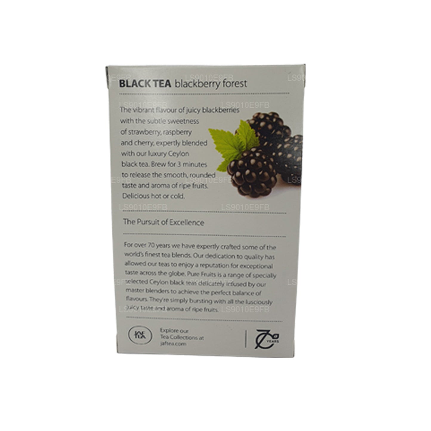 Sachets de thé Jaf Tea Pure Fruits Collection Black Tea Blackberry Forest Foil Envelopp (30 g)