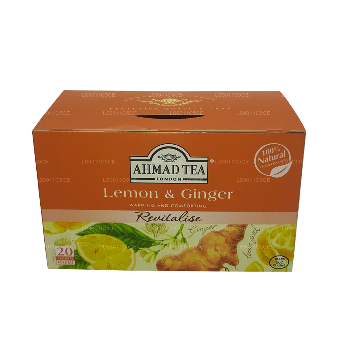 Thé Ahmad au citron et au gingembre (40 g) 20 sachets de thé en aluminium